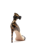 Nicole Leopard-Print Patent Sandals